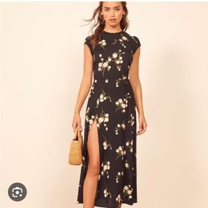 Reformation Gavin Dress - Size 2 - Black Floral